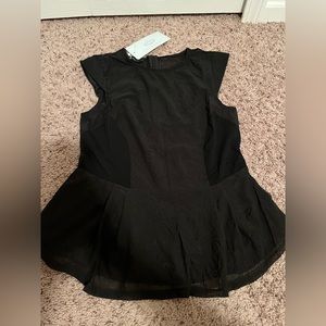 Chacona Dolls Sleeveless Top in Black with mesh top | NWT‎